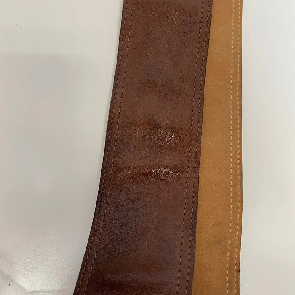 Vintage Comme Des Faus Brown Leather Belt‎